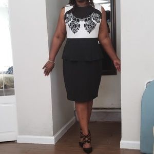 Black and white dress city chic size M